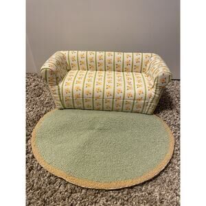 Angelina Ballerina for American Girl Vintage Couch and Oval Rug W/ Box 2000